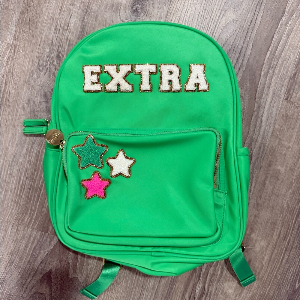 Stoney Clover Lane Denim Mini Backpack nwt avocado extra stars custom patched